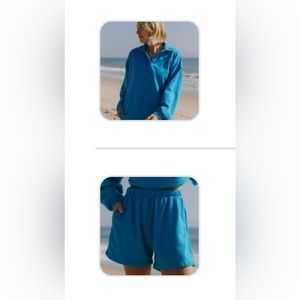 Daily Dills Collared Crew XS/S & Sweat Shorts M/L - Tide
